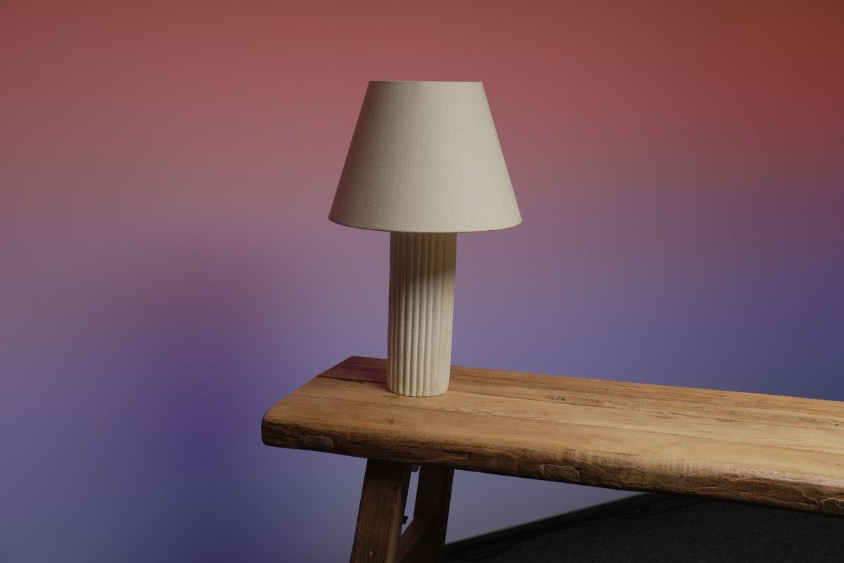 Pleated table lamp