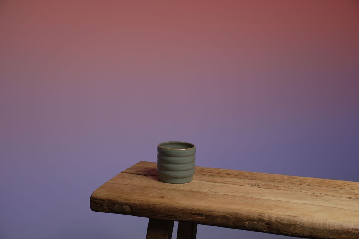 Sage ceramic pot